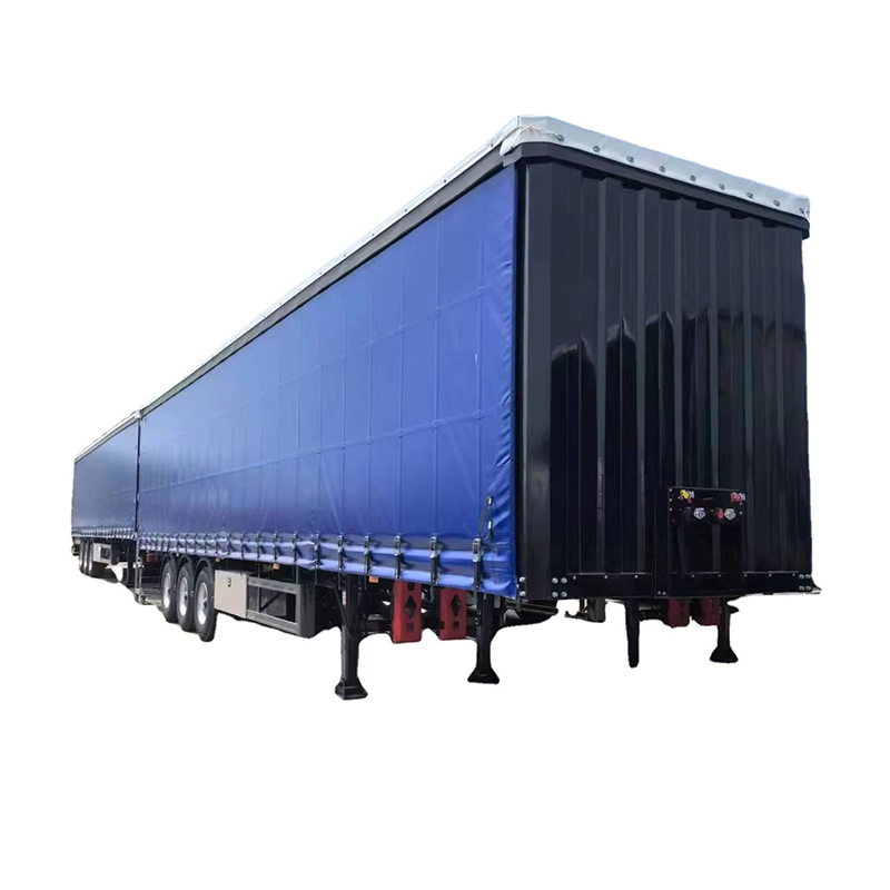Heavy-Duty 40 Ton Self-Loading Cargo Semi Trailer with Curtain Side Design