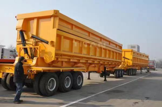 Heavy Duty 3 Axle Side Dump Semi Trailer