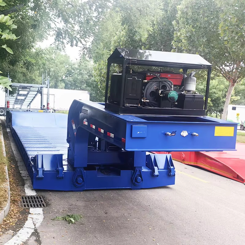 Excavator Transport Trailer Lowbed Semi Trailer Heavy Machinery Carrier