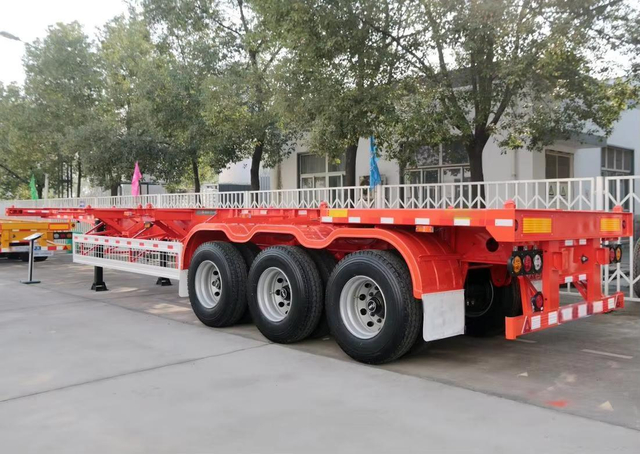 40ft Tri-axle Skeleton Semi Trailer for Container Transport