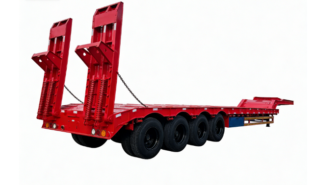 High Capacity 70t Custermized Lowboy Trailer for Heavy Cargo Transport
