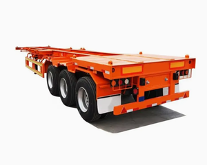 20ft Dual-axle Skeleton Chassis Trailer for Port Logistics