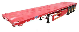 3 Axle 40ft Flatbed Semi Trailer Heavy Duty Container Platform Trailer for Sale