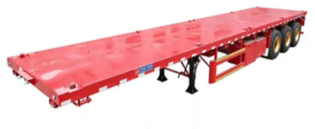 3 Axle 40ft Flatbed Semi Trailer Heavy Duty Container Platform Trailer for Sale