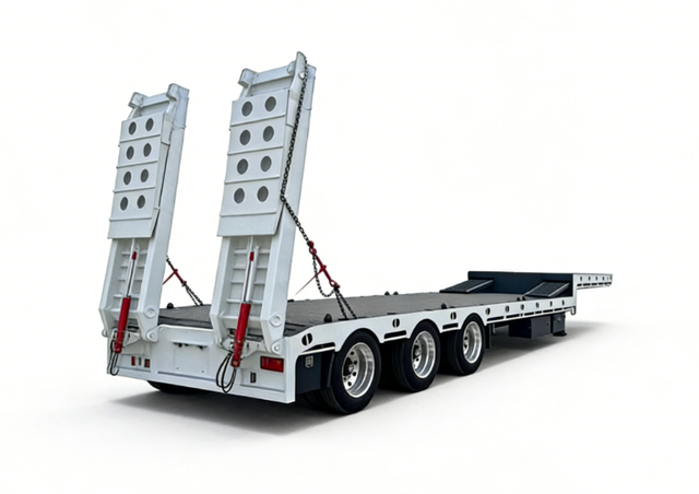 Durable Lowboy Trailer for Cargo Transport and Heavy Equipment
