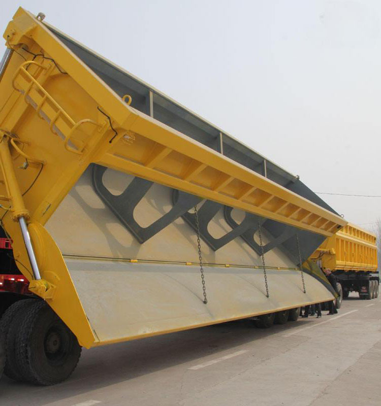 Heavy Duty 3 Axle Side Dump Semi Trailer