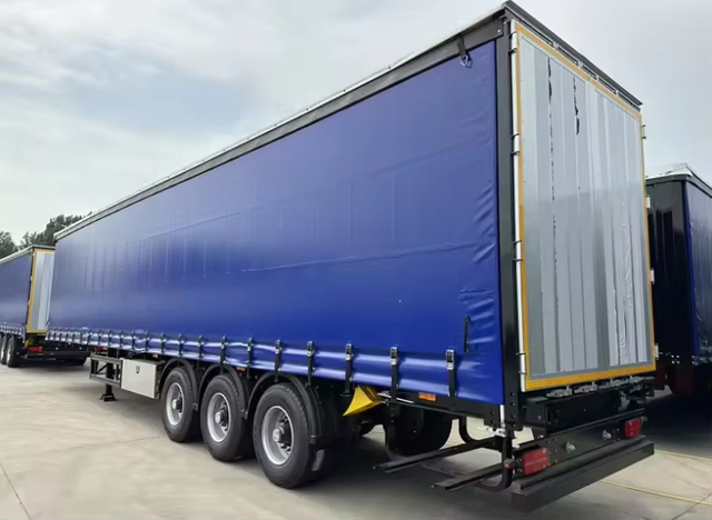 Heavy-Duty 40 Ton Self-Loading Cargo Semi Trailer with Curtain Side Design
