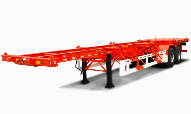 3 Axle Heavy Duty Skeleton Semi Trailer for Transport