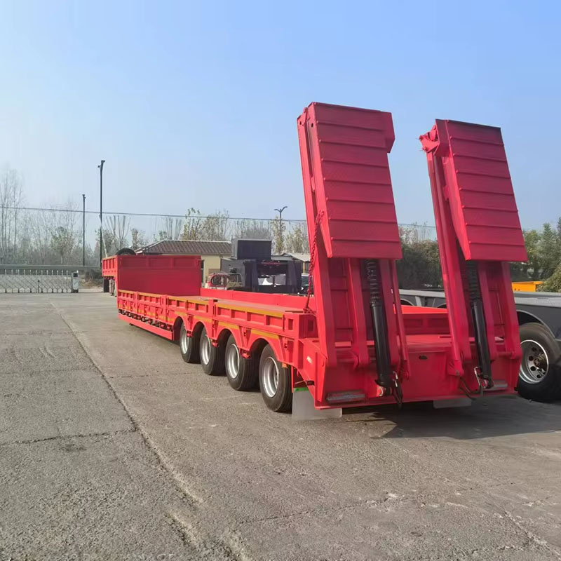 High Capacity 70t Custermized Lowboy Trailer for Heavy Cargo Transport