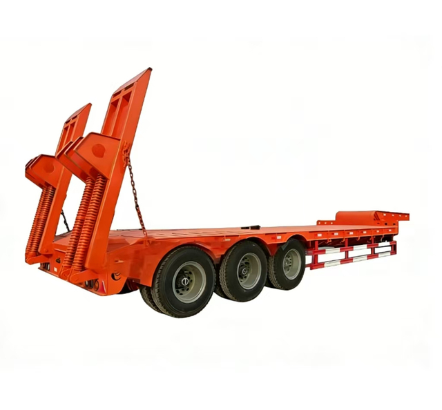 Excavator Transport Trailer Lowbed Semi Trailer Heavy Machinery Carrier