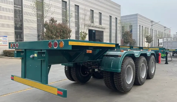 Gooseneck Type Skeleton Semi Trailer for Low Gravity Transport