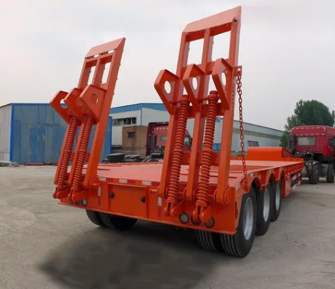 Excavator Transport Trailer Lowbed Semi Trailer Heavy Machinery Carrier