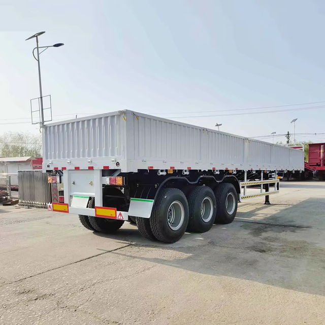 Heavy Duty 3 Axle 60-80 Tons Sidewall Semi Trailer for Cargo Transport