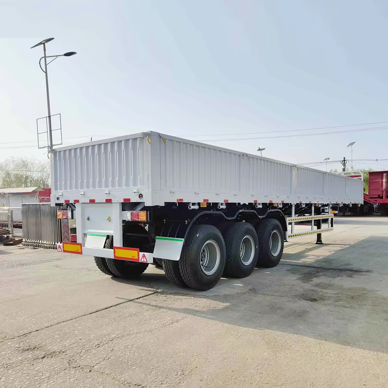 Heavy Duty 3 Axle 60-80 Tons Sidewall Semi Trailer for Cargo Transport