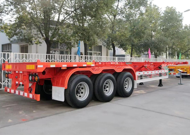 3 Axle Heavy Duty Skeleton Semi Trailer for Transport