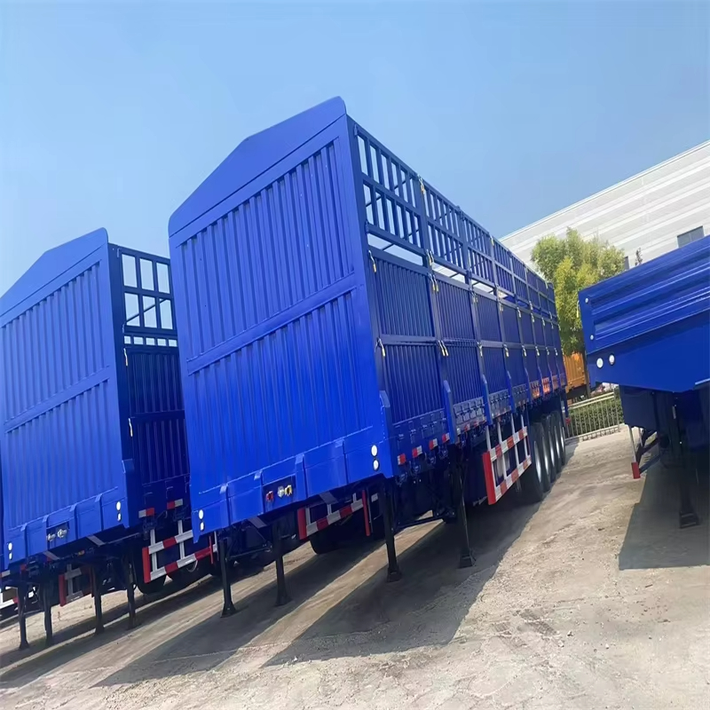 3 Axle 60-80 Tons Fence Cargo Semi Trailer
