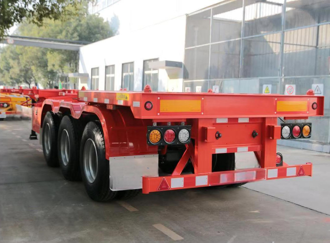3 Axle Heavy Duty Skeleton Semi Trailer for Transport