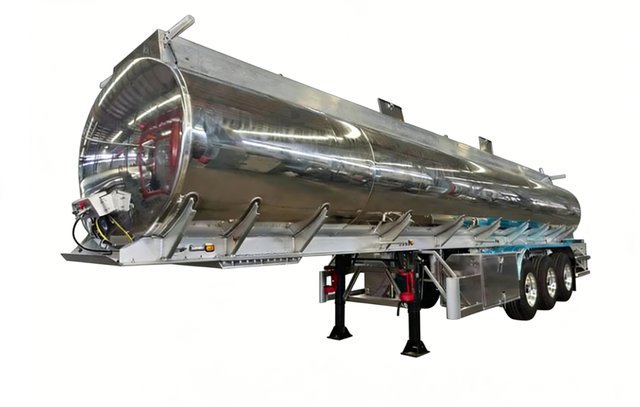 Heavy Duty Aluminum Alloy Fuel Tanker Trailer for Gasoline