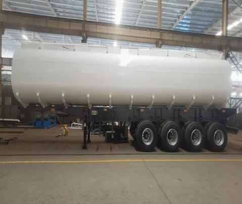 4-Compartment 45m³ Fuel Bowser Semi Trailer with Flow Meter